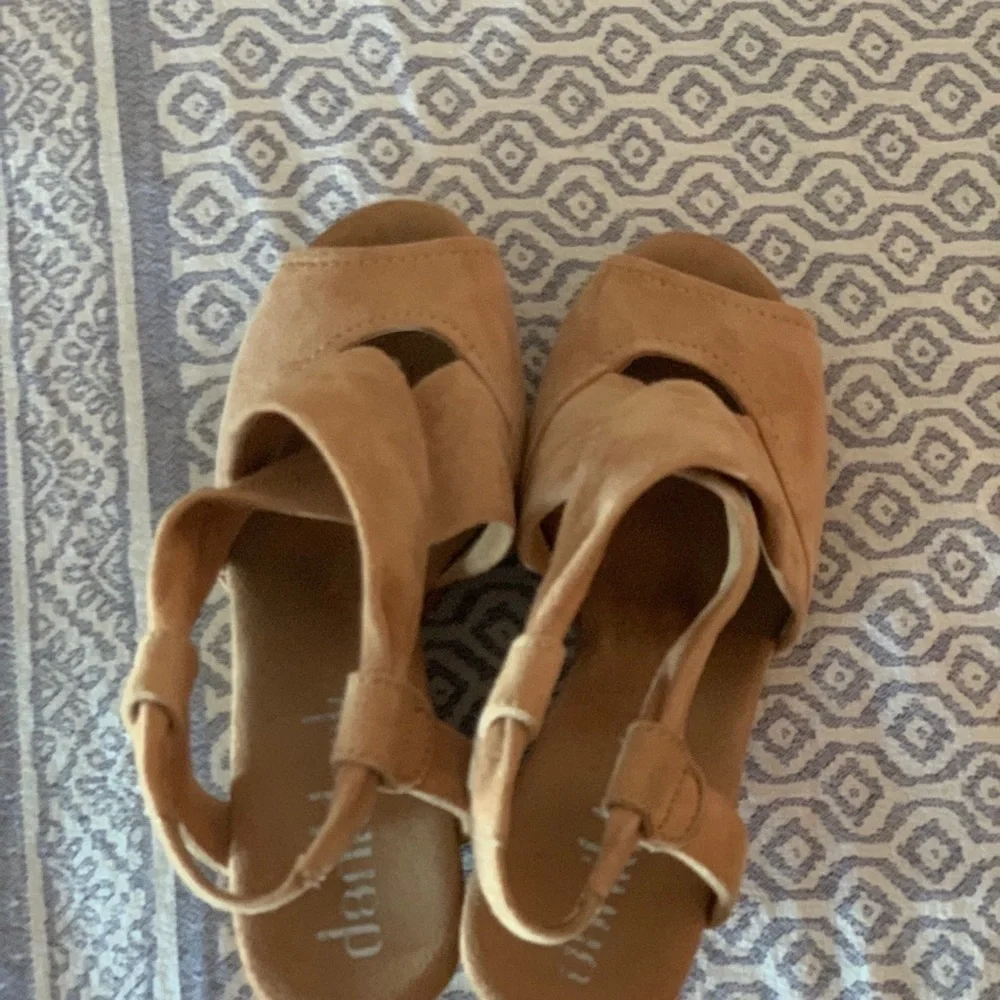 DaniBlack Marlene Platform Wedge in Suede Dust​​​​​​​​​​